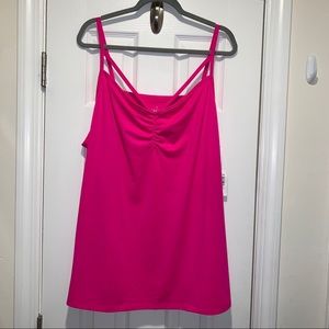 NEW! TORRID Cinch Front Strappy Cami Hot Pink, NWT